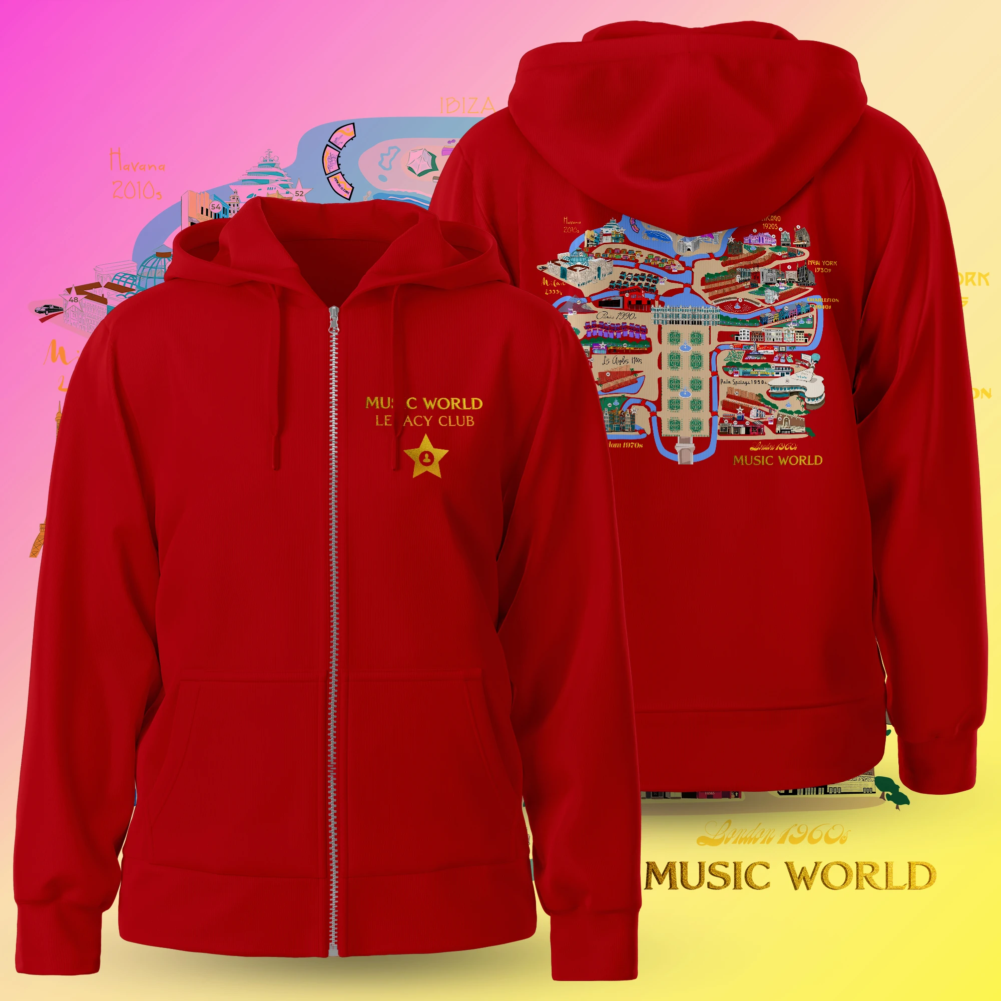 Legacy Zipper Hoodie – Red Edition