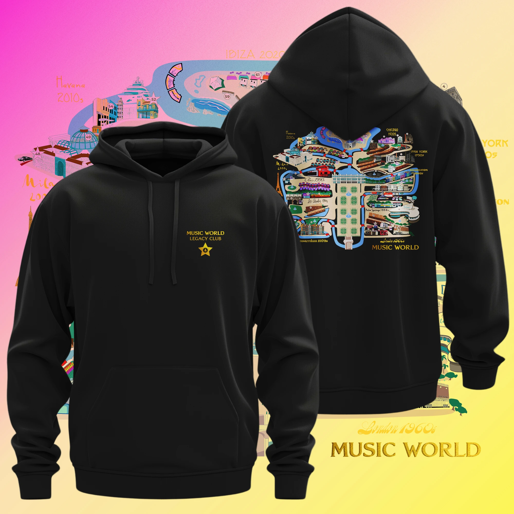 Music World Legacy Hoodie – Black Edition