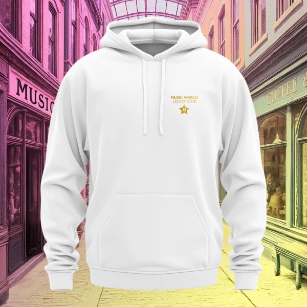 Music World Legacy Hoodie – White Edition - Image 3