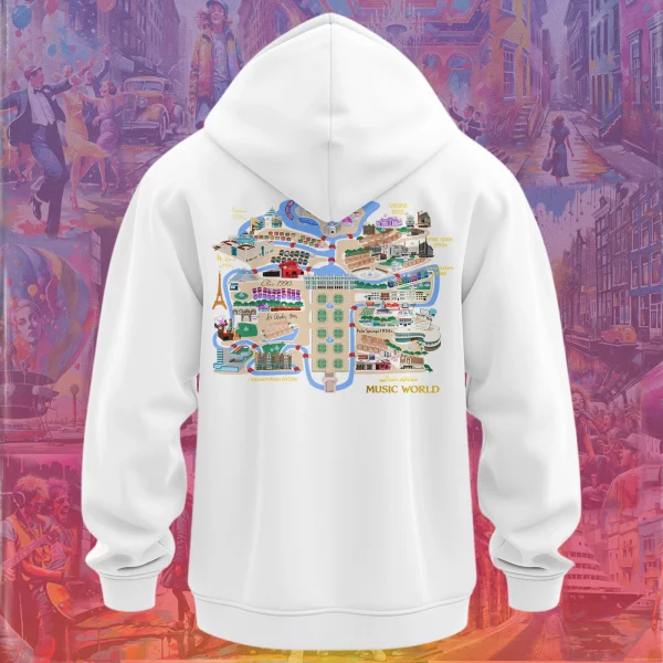 Music World Legacy Hoodie – White Edition - Image 2